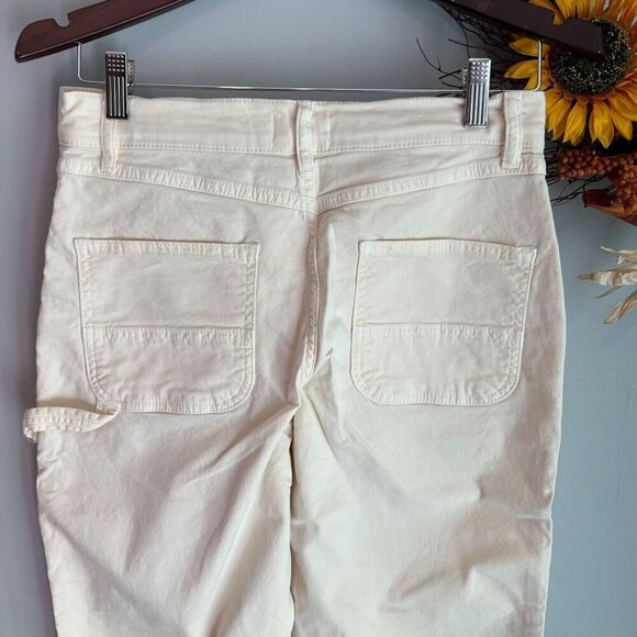 Marine Layer Maya Slim Straight Leg Utility Pant Size 4 Antique White - Picture 5 of 11
